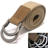 Mens Handmade Waist Canvas Leather Buckle