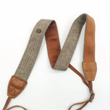 Adjustable Cotton Leather Camera Neck Strap