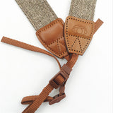 Adjustable Cotton Leather Camera Neck Strap