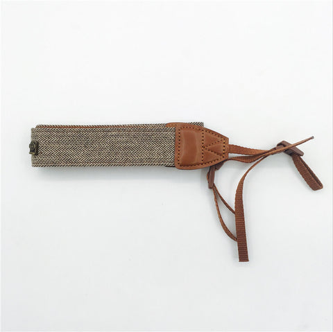 Adjustable Cotton Leather Camera Neck Strap