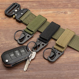 Men's canvas clasp Military keychain