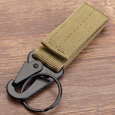 Men's canvas clasp Military keychain