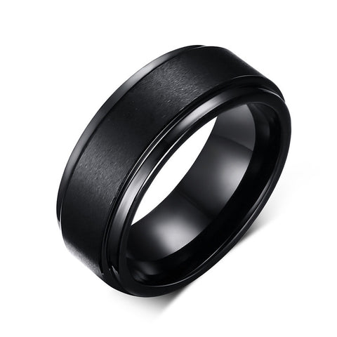 Mens Matte Brushed 8MM Ring Wedding Band (Pure Tungsten Carbide)