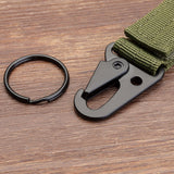 Men's canvas clasp Military keychain